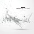 Dot, line and surface consisting of abstract graphics. Royalty Free Stock Photo