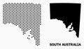 Dot Pattern Map of South Australia Royalty Free Stock Photo
