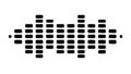 Dot Matrix Sound Wave for Digital Audio Display, vector design Generative AI Royalty Free Stock Photo