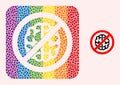 Dotted Mosaic Brainless Hole Icon for LGBT
