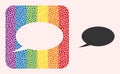 Dot Mosaic Chat Message Hole Icon for LGBT