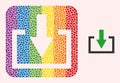 Dotted Mosaic Download Hole Pictogram for LGBT