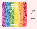 Dot Mosaic Empty Vial Subtracted Pictogram for LGBT