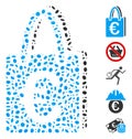 Dot Mosaic Euro Shopping Bag