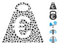 Dot Mosaic Euro Weight Standard Royalty Free Stock Photo