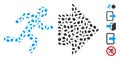 Dot Mosaic Exit Direction
