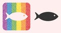 Dot Mosaic Fish Hole Pictogram for LGBT Royalty Free Stock Photo