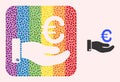 Dot Mosaic Hand Give Euro Carved Icon for LGBT