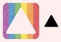 Dotted Mosaic Rounded Triangle Stencil Icon for LGBT
