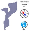 Dotted Mozambique Map