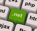 Dot Net Key Shows Programming Language Or Domain Royalty Free Stock Photo
