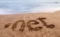 Dot net on the sand 2 Royalty Free Stock Photo