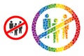 Dot No People Crowd Collage Icon of LGBT-Colored Circles