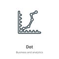 Dot outline vector icon. Thin line black dot icon, flat vector simple element illustration from editable business and analytics Royalty Free Stock Photo