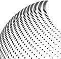 Dot pattern form. Abstract shape. Halftone wave