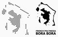 Dot Pattern Map of Bora-Bora