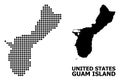 Dot Pattern Map of Guam Island