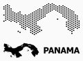 Dot Pattern Map of Panama Royalty Free Stock Photo