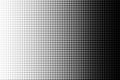 Dot perforation texture. Dots halftone pattern. Fade shade background. Noise gradation. Black pattern isolated on white background