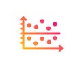 Dot plot graph icon. Presentation chart sign. Vector Royalty Free Stock Photo