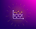 Dot plot graph line icon. Presentation chart sign. Vector Royalty Free Stock Photo