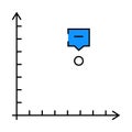 dot plot visualization icon color illustration Royalty Free Stock Photo