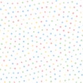 Dot polka seamless pattern. Calm spring abstract background with small circles of different sizes. Seamlessly repeating random Royalty Free Stock Photo