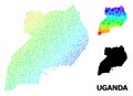 Vector Spectrum Pixelated Map of Uganda