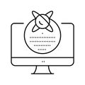 dot technology quantum line icon vector illustration Royalty Free Stock Photo