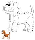 Dot to Dot Beagle Coloring Page for Kids