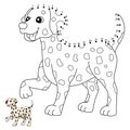 Dot to Dot Dalmatian Coloring Page for Kids