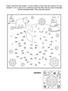 Dot-to-dot and coloring page - snowflake Royalty Free Stock Photo