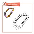 Dot to dot puzzle with doodle woman beads Royalty Free Stock Photo