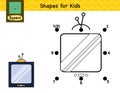 Dot to dot game for kids. Connect the dots and draw a television