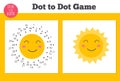 Dot to dot game for kids home schooling. Coloring page for children education Royalty Free Stock Photo