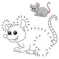 Dot to Dot Mouse Coloring Page for Kids