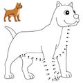 Dot to Dot Pitbull Coloring Page for Kids