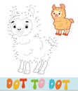 Dot to dot puzzle. Connect dots game. sheep vector illustration