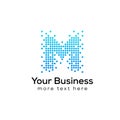 Doted Letter M Logo Design