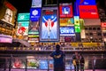 Dotonboti street in Namba is the best sightseeing attraction and famous place in Osaka Royalty Free Stock Photo