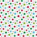 Seamless Multi Color Polka Dots