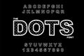 Dots alphabet. Vector of modern bold font.