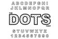 Dots alphabet. Vector of modern bold font.