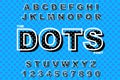 Dots alphabet. Vector of modern bold font.
