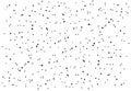 Dots of black color of different sizes are randomly arranged on a white background in a modern style. Beautiful grunge vintage Royalty Free Stock Photo
