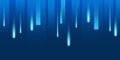 Dots Digital Technology Blue Vector Background. Artificial Intelligence Abstract Data Code Concept. Light Tech Rain