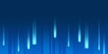 Dots Digital Technology Blue Vector Background. Artificial Intelligence Abstract Data Code Concept. Light Tech Rain