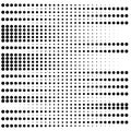 Dots, half-tone element. speckle, stipple geometric pattern. circles halftone pattern. polka dots, screntone design element