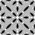 Dots lief seamless Black & white pattern