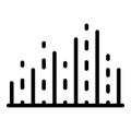 Dots and lines columns icon, outline style Royalty Free Stock Photo